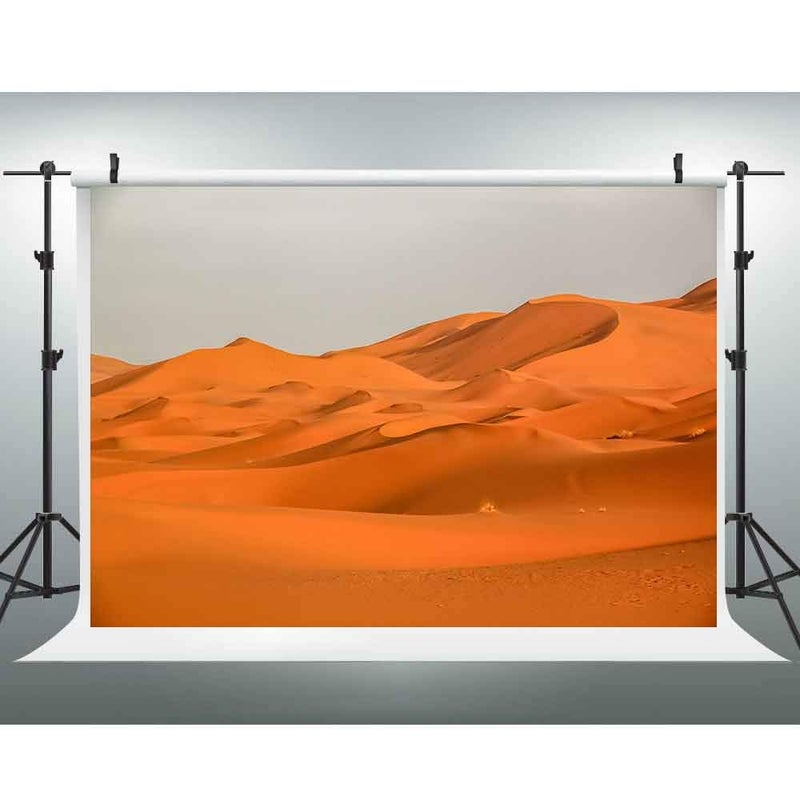 EOA 7(W) x5(H) FT Sand Dunes Backdrop Desert Sahara Gobi Yellow Sand Mountain Photography Background Birthday Party Accessory Western Scene YouTube Booth Studio Prop - Image 1